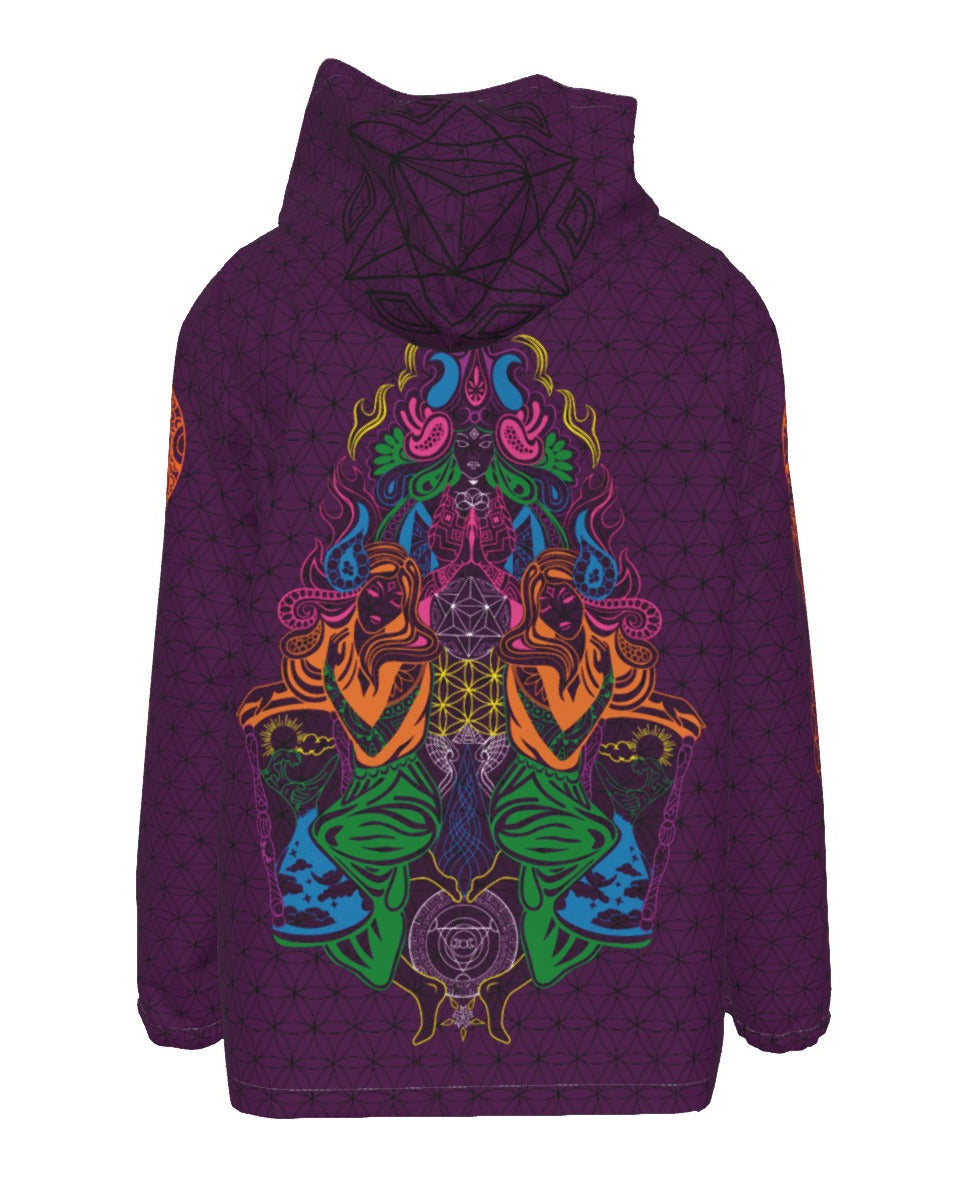 UV Reactive Festival Windbreaker Jacket Sacreè Femme