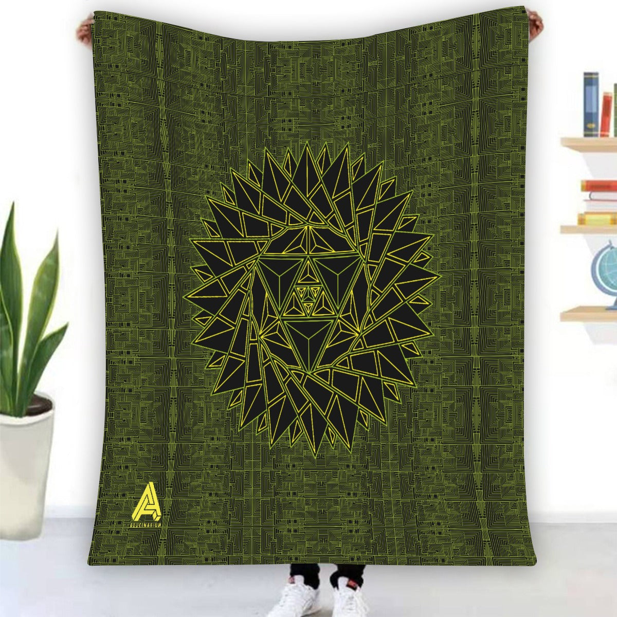 Psychedelic Chill-Out Blanket - Sunshine Green