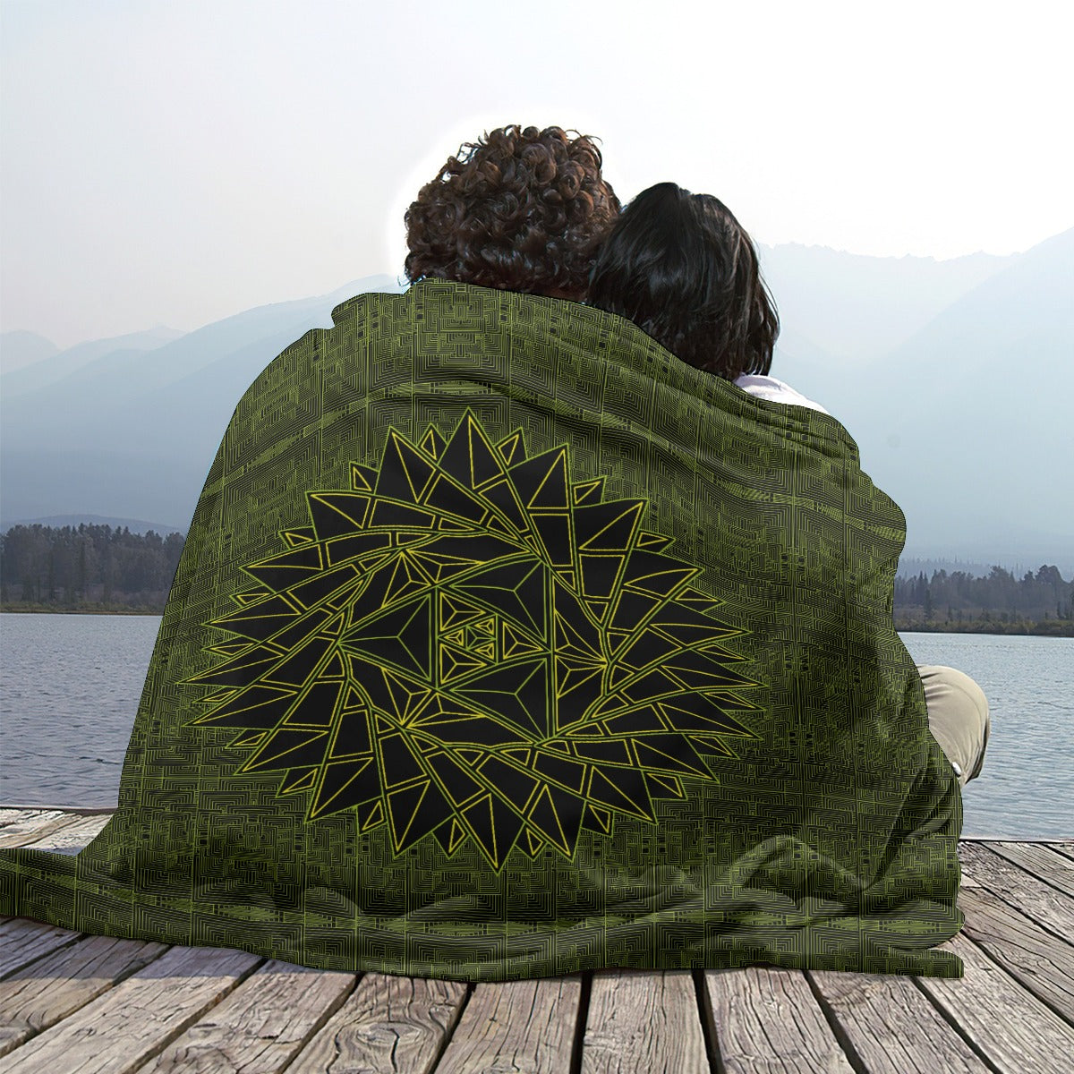 Psychedelic Chill-Out Blanket - Sunshine Green