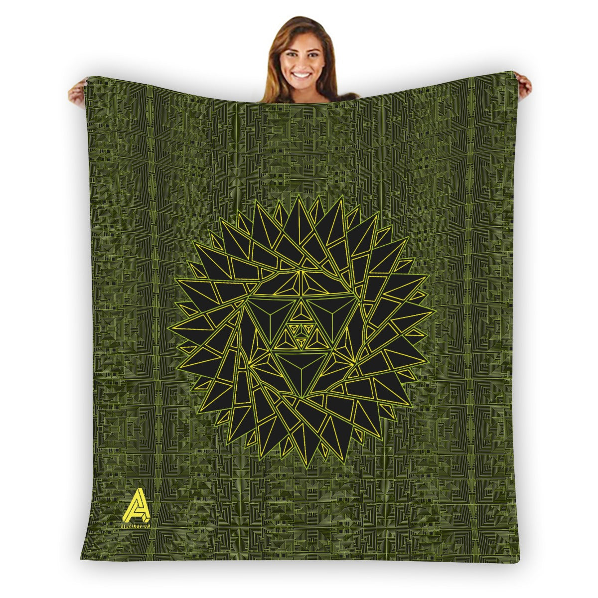 Psychedelic Chill-Out Blanket - Sunshine Green
