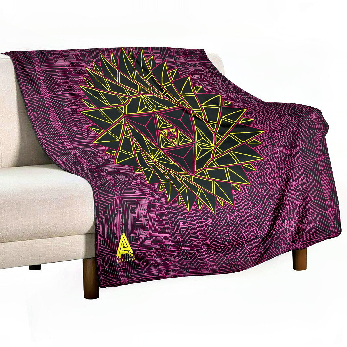 Psychedelic Chill-Out Blanket - Sunshine Pink