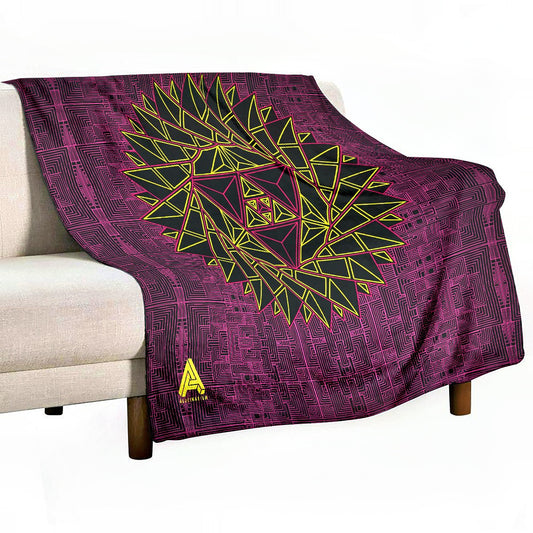 Psychedelic Chill-Out Blanket - Sunshine Pink